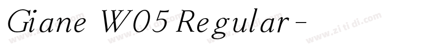 Giane W05 Regular字体转换